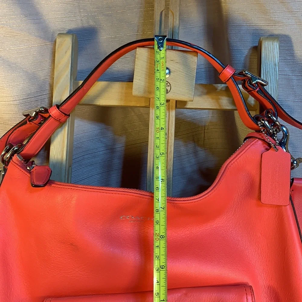 Coach leather satchel w/removable shoulder strap